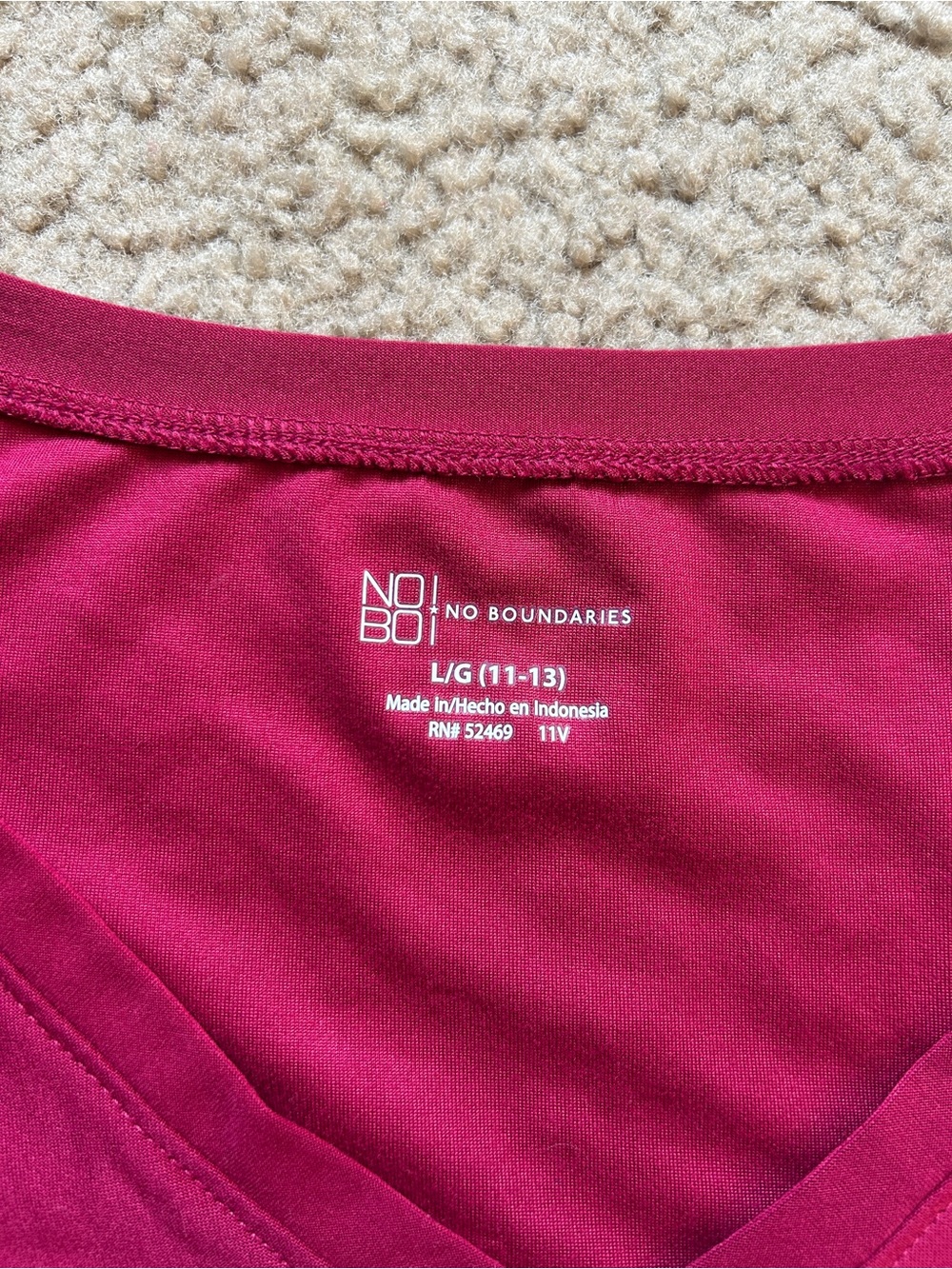 Raspberry Pink Basic Workout Tee V Neck - Picture 2 of 4